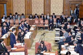 外交問題で安倍内閣を追及する緒方議員