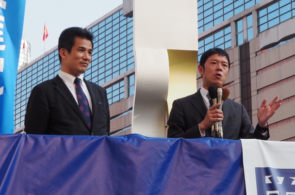 稲富修二福岡２区総支部長と緒方林太郎県連代表