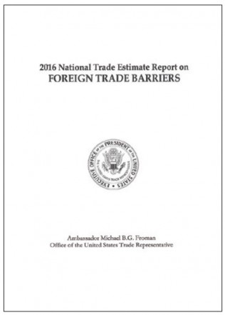 USTR「2016年外国貿易障壁報告書」
